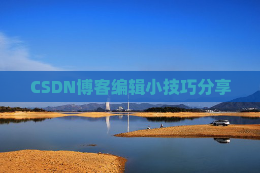 CSDN博客编辑小技巧分享